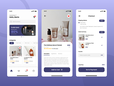 Skincare UI Mobile App