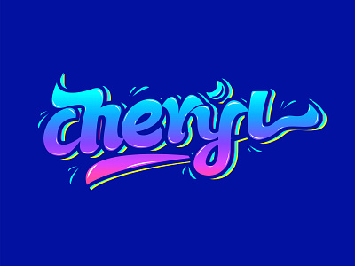 cheryl font design illustration logo typography