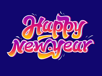 happy new year branding font design icon illustration ui vision web