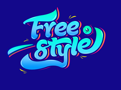 free style animation font design icon logo type vector vision
