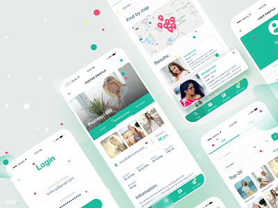 Dating App Concept case dating datingapp drupal mobile mobileapp peekup ui web design website