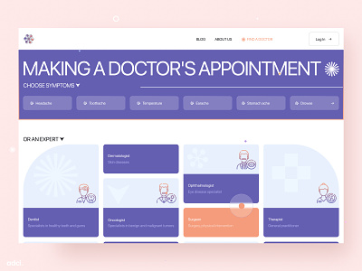Healthcare website design concept