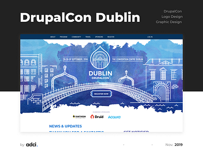 DrupalCon Dublin design development drupal idenyty illustration learning logo design logotype logotype design ui