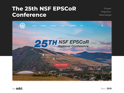 The 25th NSF EPSCoR Conference adci case conference corporate design development drupal migration web website website design