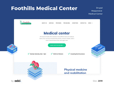 Foothills Medical Center adci case design development drupal illustration ui vector web design website