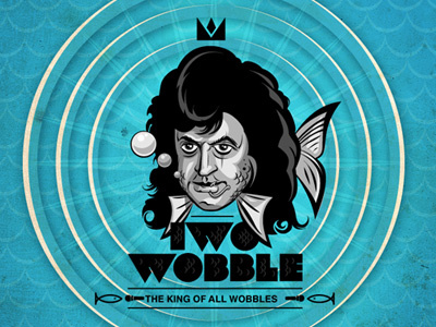 Iwo Wobble fish illustration man portrait vector water