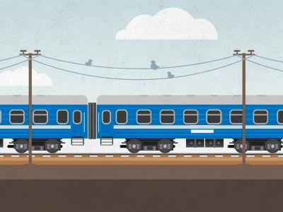 Train flat illustration railway train vector