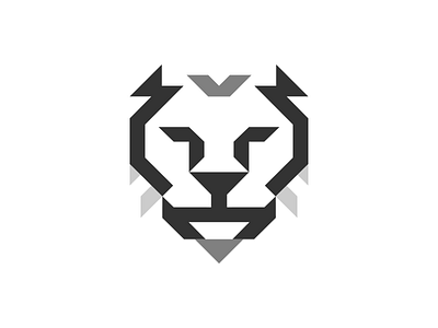 Digital Tiger animal brandmark identity lion logo modular stylized tiger