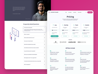 Content Snare Pricing Page landingpage pricing page ui ux website website design