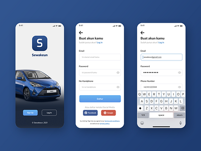 Sewakeun Car Rental | Part 1 app car ios app design mobile mobile app mobile design mobile ui rent ui ux