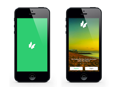 Ulinulin android bali beach butterfly flat icon indonesia iphone mobile ui ux