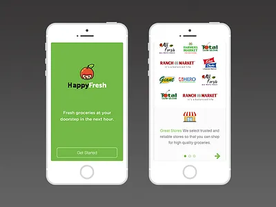 HappyFresh Onboarding-Tutorial app delivery fresh groceries happyfresh mobile shop sketchapp stores ui ux