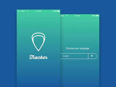 Tracker App Concept app device gps location map tracker ui ux