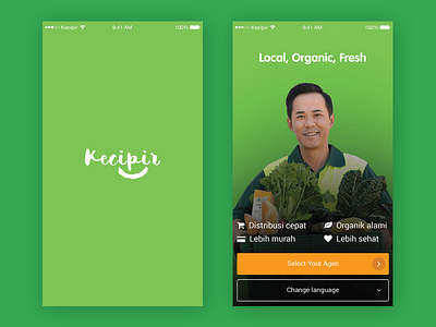 E-commerce Mobile App Concept e commerce farmer fruit local vegetable