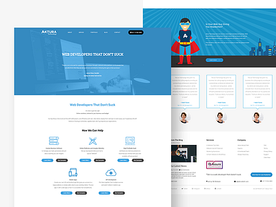 Aktura Homepage agency homepage landing layout saas service ui web