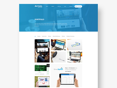 Aktura Portfolio agency client gallery landing layout portfolio ui web