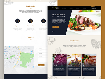 De Novo Foods Site agency meats uiux design website