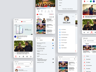 YouTube Android App Redesign by Vibhor Shukla