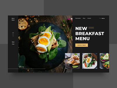 New Breakfast Menu Landing Page Concept Design