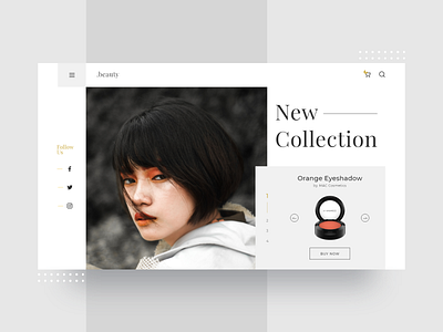 Cosmetic Landing Page available beautiful classy clean clean ui cosmetics digital design elegant girls inspiration interface design makeup modern popular responsive trending ui web design website white