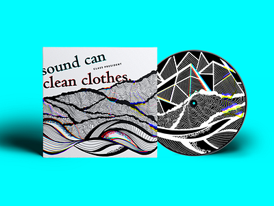 Sound Can Clean Clothes Album Artwork album black cd cover graphic illustration landscape music rgb texture vinyl white