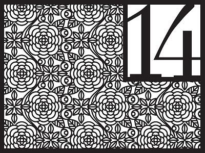 Floral Patterning (Table Numbers) curve floral flower illustrator line pattern vine