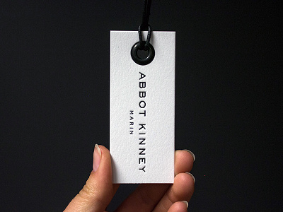 Letterpress Hang Tags black clothing tag grommet hang tag letterpress luxury minimal printed retail store white