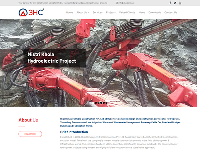 3HC High Himalaya Hydro Construction Pvt. Ltd. design ui ux web