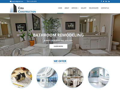 Cira Construction design ui ux web