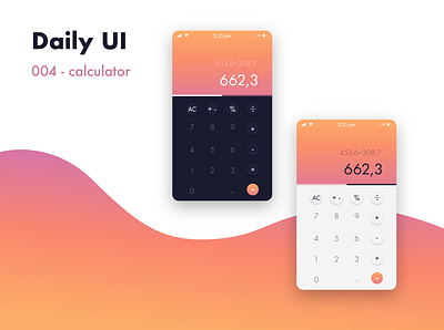 Daily UI - 004 calculator adobe xd app appdesign calculator gradient graphicdesign mobile mobileapp ui uichallenge uidesign webdesign