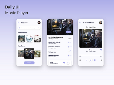 Daily UI 009 - Music Player adobe xd app appdesign daily ui design music player ui uidesign webdesign