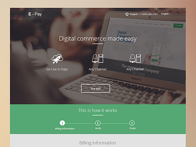 Landing Page E-payment
