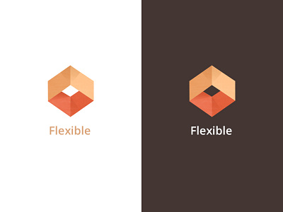 Logo Flexible @dorin branding clean corporate flat flexible illustration logo logotype mark orange