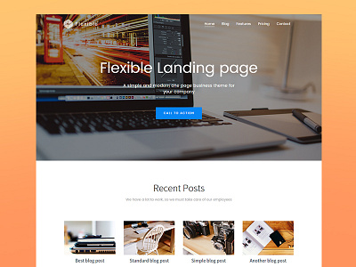 Flexible - responsive landing page blue cc0 clean corporate flexible landingpage modern page pricing tables responsive web web design