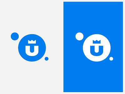 Premium UI Kits Logo blue branding circle crown flat logo premium premiumuikits u letter ui ui kits ux