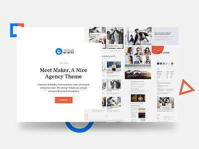 Maker Agency Theme agency article cards business clean corporate html theme landing page maker multipurpose ui kits web design wordpress