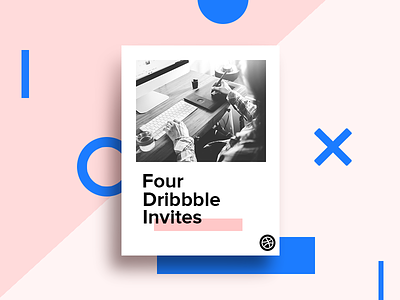 4 Dribbble Invitations addicted card clean dribbble invite ui web web design