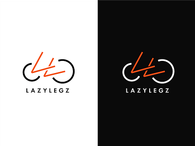 Lazy Legz badge bike bycicle community dark logo symbol type typography