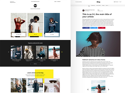 Home & Article page article blog carousel clean ecommerce fashion layout shop ui ui elements ui kit ux