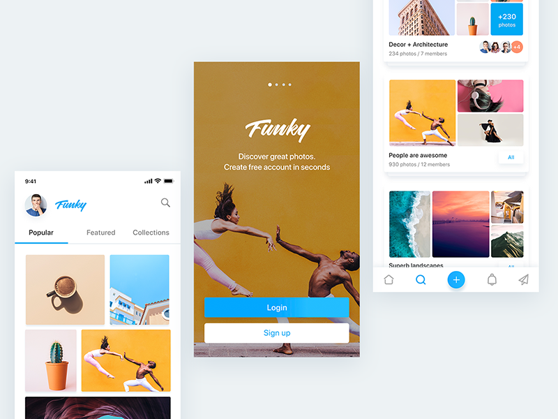 Funky Photo App by Dorin Andrei ♒ on Dribbble
