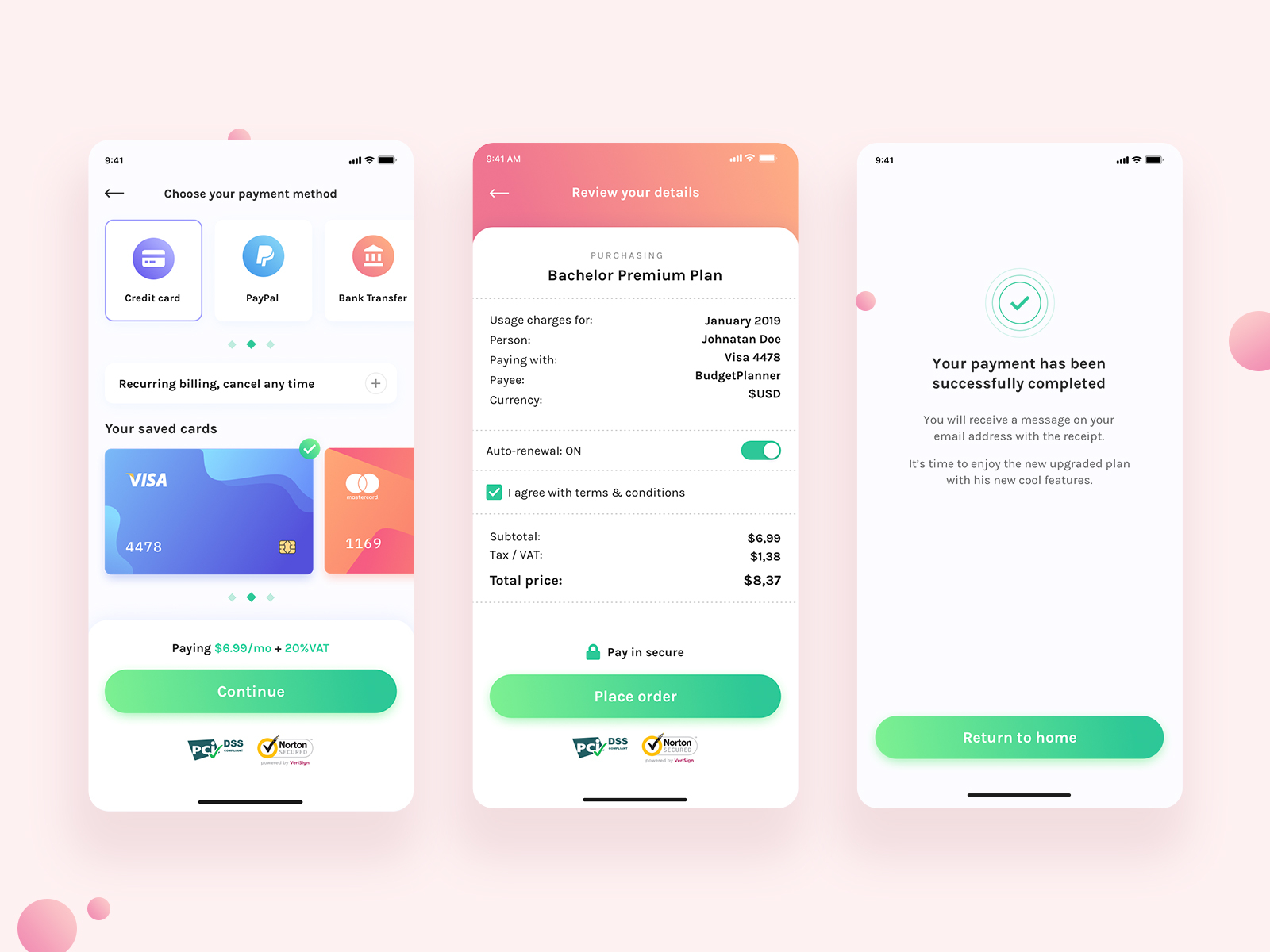 Choose Your Payment Method By Dorin Andrei ♒ On Dribbble