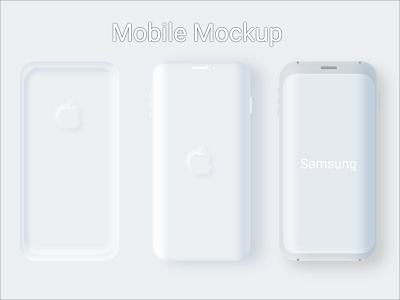 Neumorphism UI Mobile Mockup