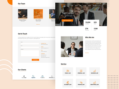 Team lawyer website design ui ux