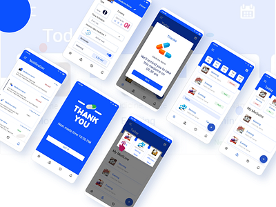 Medicine reminder App design ui ux website design