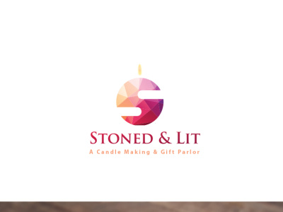 Stone candle & lit Logo