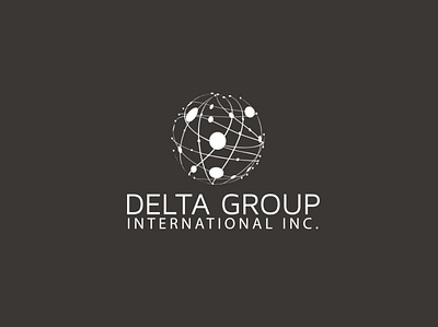 Delta Group International brandin connect delta design globe human illustration logo network pixel ui