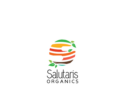 Salutaris Organics ecommerce globe leaf organic round s sketch