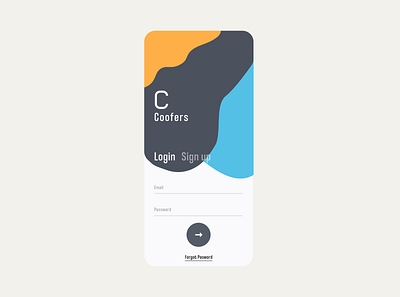 Coofers SignIn app app design ecommerce app icon ios ios app ios10 ios11 lettering login form login page logo logodesigns minimal signup user experience user interface