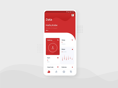 Sports data animation app ui