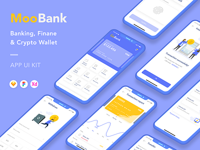 Banking, Finance and Crypto Wallet App UI Kit by Capi Creative on Dribbble